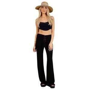 Lucca Couture Kenna Lace Up Front Flare Pants